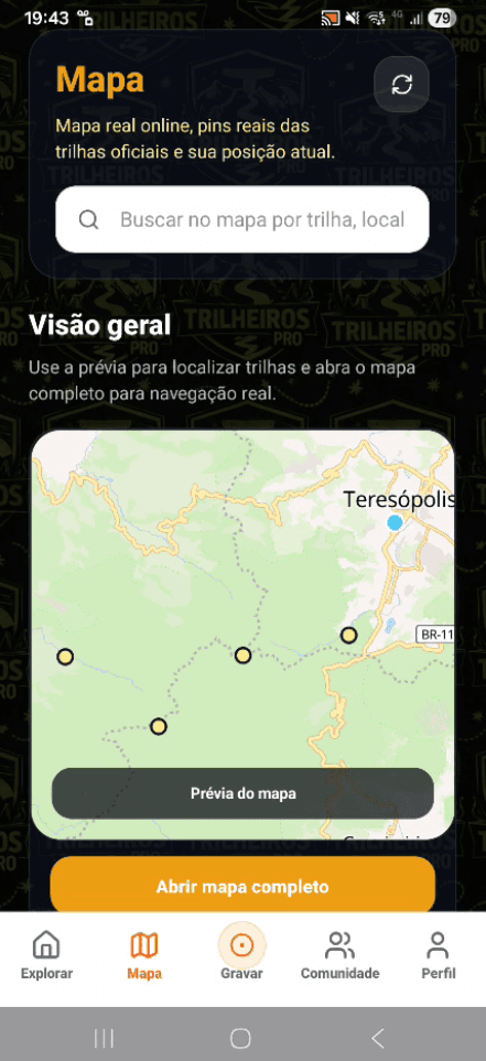 Mapa e navegação